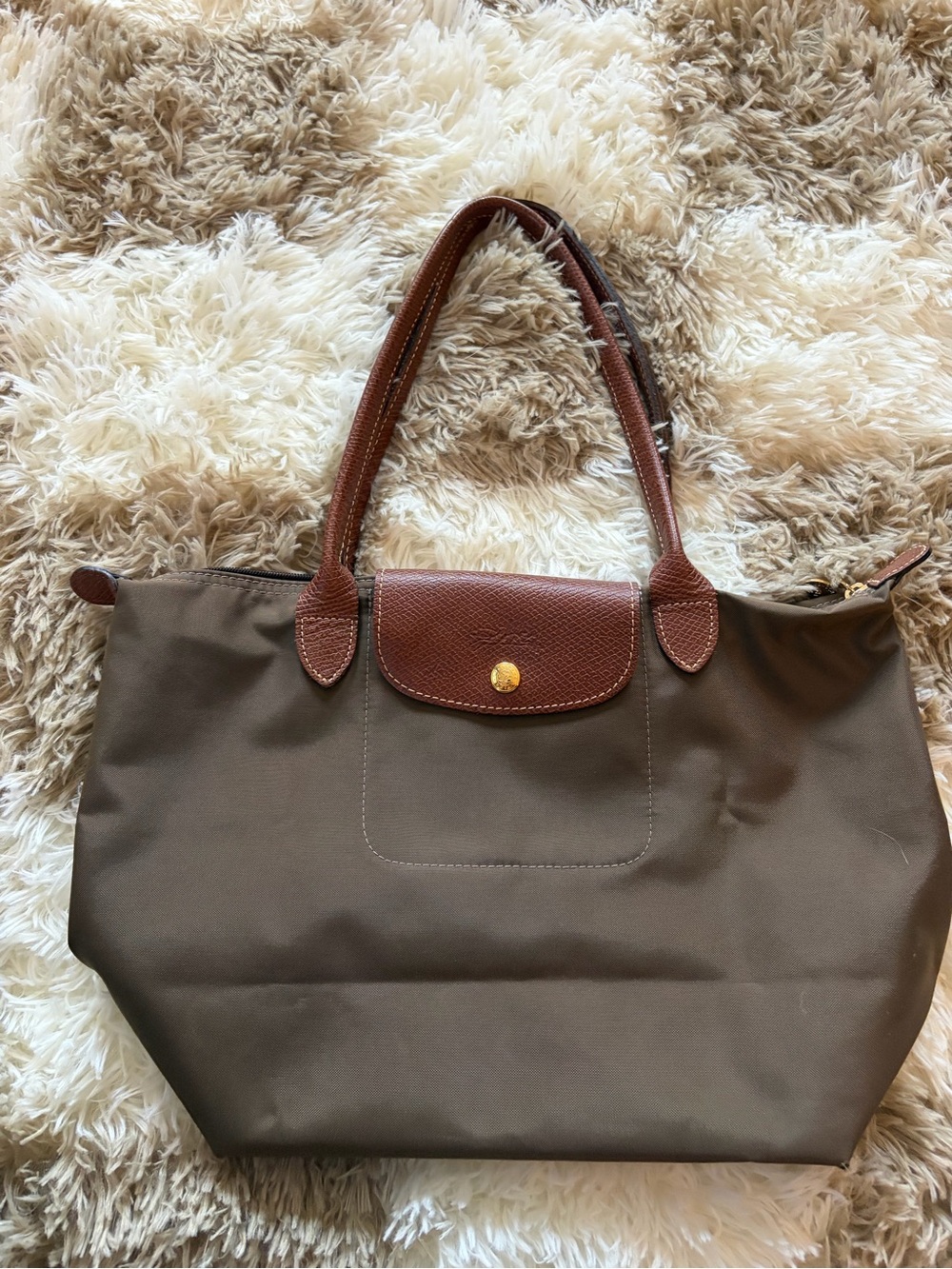 Longchamp le pliage medium olive tote - Picture 3 of 10